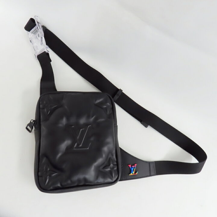Louis Vuitton Asymetrical Sling Bag Monogram Puffer Black in