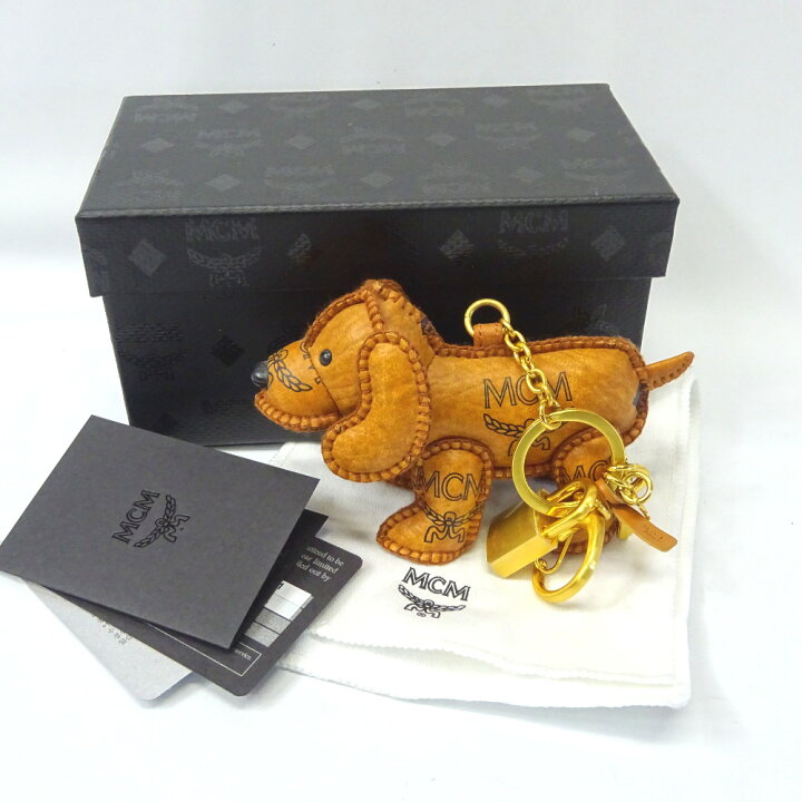 楽天市場】MCM チャーム キーリング キーホルダー 犬 ドッグ MYZ1SVI37  