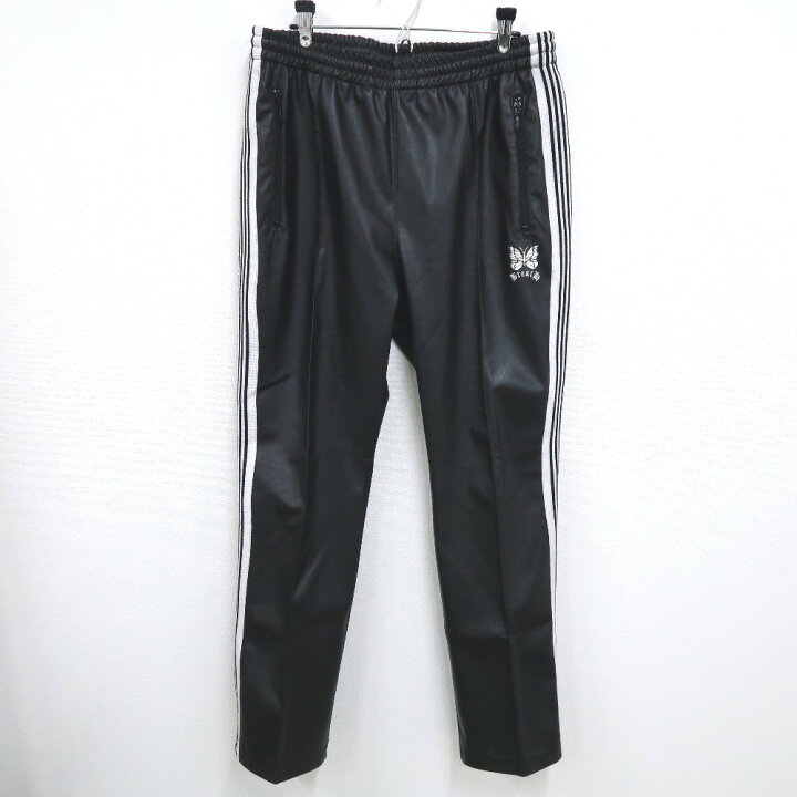 楽天市場】ニードルス×ブレス フェイクレザートラックパンツ ブラック  