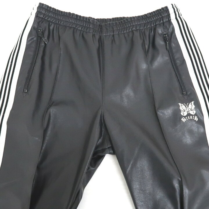 楽天市場】ニードルス×ブレス フェイクレザートラックパンツ ブラック 