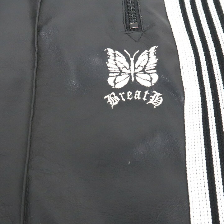 楽天市場】ニードルス×ブレス フェイクレザートラックパンツ ブラック  