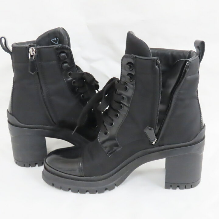 楽天市場】プラダ 靴 Re-Nylon xレザー ナイロン ブーツ 708 ブラック  