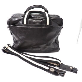 バリー ショルダーバッグ ビジネスバッグ 2WAY レザー ブラック【質みなみ・二又瀬店】【質屋】 BALLY 【中古】 Ft1290791
