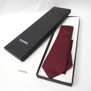 シャネル ネクタイ ココマーク 総柄 レッド系【質みなみ・二又瀬店】【質屋】 CHANEL【中古】【新古品・未使用】 Ft13…