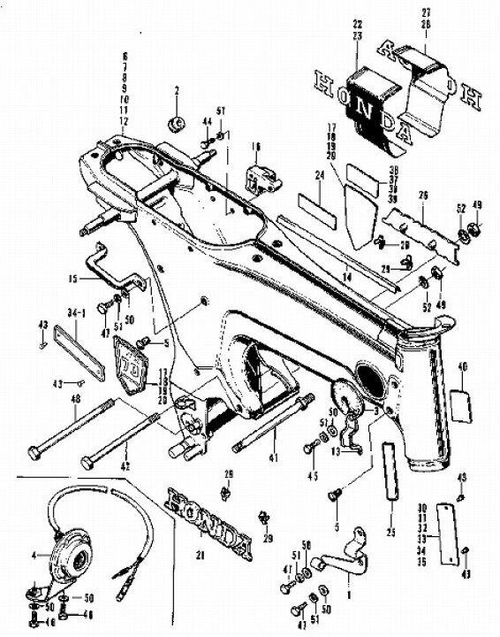 熱販売 純正部品 St50ダックス フレームサイドエンブレムa 外装パーツ 熱販売 純正部品 St50ダックス フレームサイドエンブレムa 外装パーツ