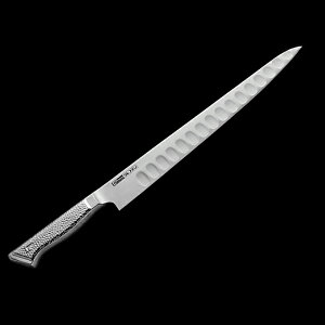 グレステン プロフェッショナルナイフステンレスハンドル 730TSM筋引30cm【送料無料/新潟の包丁/ディンプル/高級包丁/一流シェフ愛用/驚きの切れ味/トマトがきれいに切れる/刃離れ/日本製