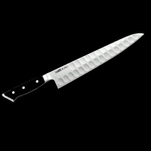 グレステン プロフェッショナルナイフ積層強化木ツバ付ハンドル 727TK牛刀27cm【送料無料/新潟の包丁/ディンプル/高級包丁/一流シェフ愛用/驚きの切れ味/トマトがきれいに切れる/刃離れ/