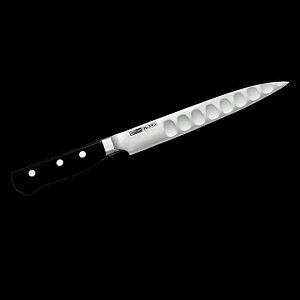 グレステン プロフェッショナルナイフ積層強化木ツバ付ハンドル 018TKプロティ18cm【送料無料/新潟の包丁/ディンプル/高級包丁/一流シェフ愛用/驚きの切れ味/トマトがきれいに切れる/刃離