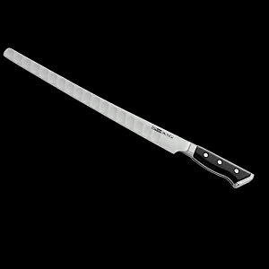 グレステン プロフェッショナルナイフ積層強化木ツバ付ハンドル 331TAKLサーモンスライサー31cm【送料無料/新潟の包丁/ディンプル/高級包丁/一流シェフ愛用/驚きの切れ味/サーモンがきれ