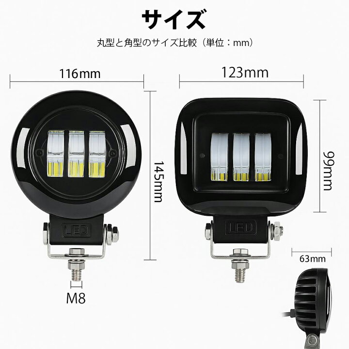 楽天市場】作業灯 LED LED作業灯 【1台】フォグ リング・カットライン 