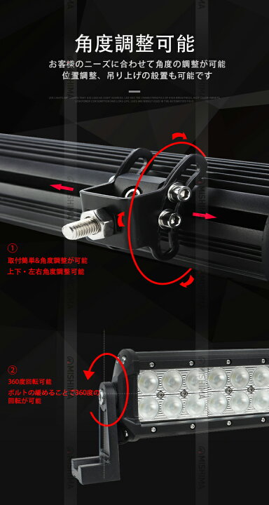 楽天市場】作業灯 LED ワークライト 【1台・234w・最大14ヵ月保証 