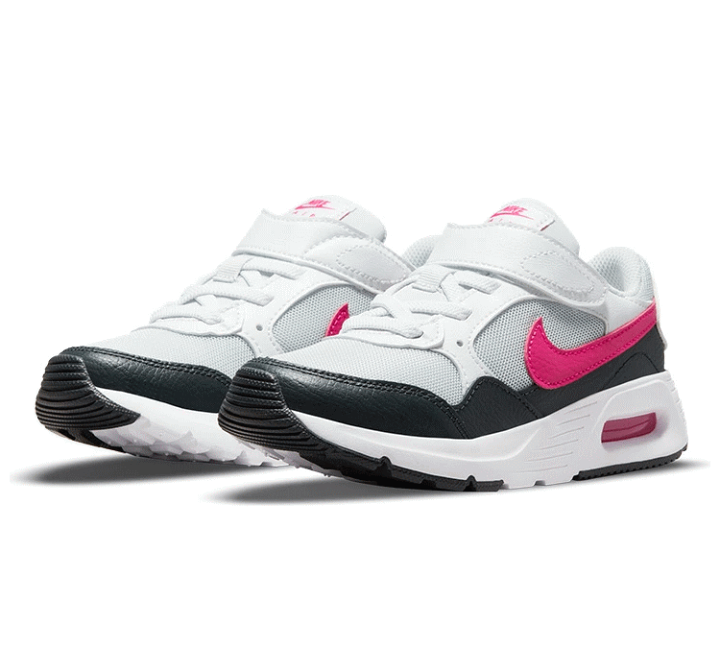 楽天市場 ナイキ エアマックス Sc 軽量 ランニングシューズ ジュニア キッズ Cz5356 006 Nike Air Max Sc Psv ローカット 運動靴 厚底 マラソン スニーカー かわいい 速い ピンク ホワイト 白 女の子 運動会 白 黒 普段履き 運動 通学 17cm 18cm