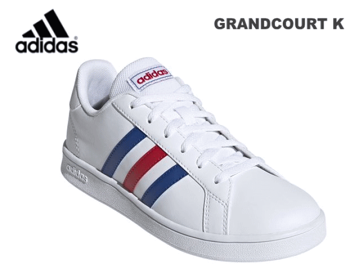 楽天市場 アディダス Adidas レディース ジュニア スニーカー グランドコート ローカット Gz8587 アディダスネオ 子供靴 定番 ホワイト ブルー レッド トリコロール かっこいい かわいい 男の子 女の子 赤 青 白 黒 19cm 22cm 22 5cm 23cm 23 5cm 24cm 25cm ミトモ