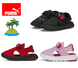 プーマ PUMA エボルブ サンダル AC インファント スポーツサンダル ジュニア キッズ ウォーター アクアシューズ ブラック レッド ピンク かっこいい かわいい 水陸両用 海水浴 水遊び キャンプ 子供靴 男の子 女の子 390692 04 06 01 17cm 17.5cm 18.5cm 19cm 20cm 21cm