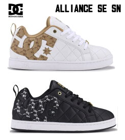 ディーシー dc メンズ ローカット スニーカー シューズ DM251301 アライアンス ALLIANCE SE SN WBG BLW ダンス スケーター 靴 黒 白 ブラック ホワイト 限定 かっこいい ビッグロゴ キルティング 男性 通学 大きいサイズ 26cm 26.5cm 27cm 28cm 29cm 30cm