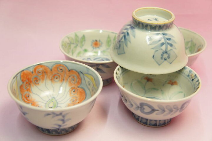 楽天市場】五代 佐藤走波 染錦絵変わり 小鉢揃（汲み出し揃） : 食器の  