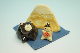 端午の節句飾り　くまと金太郎と富士山