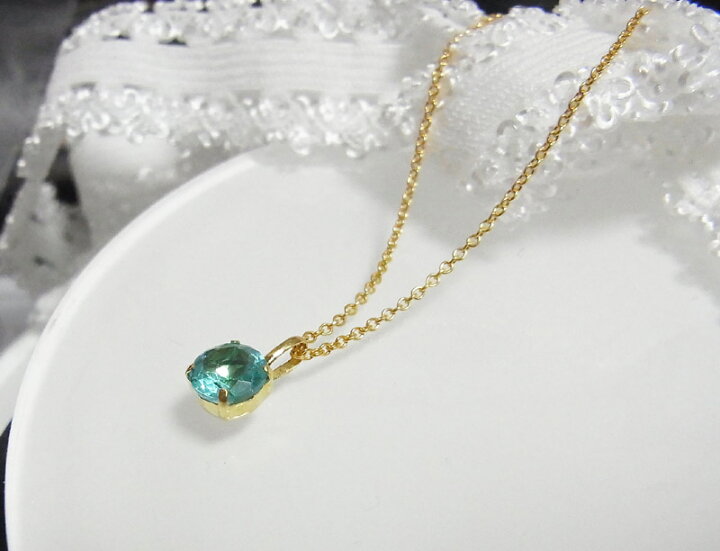 楽天市場】K18 6mm ブルーアパタイト ペンダント トップ チャーム  