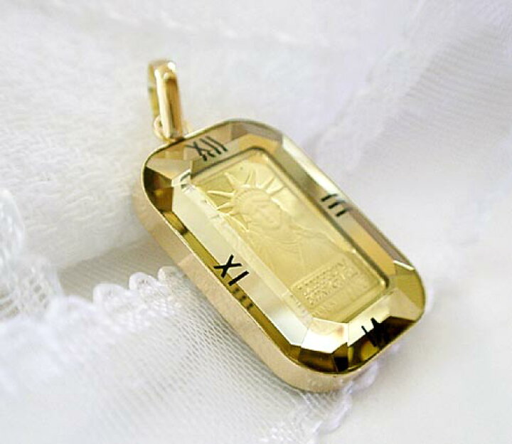 楽天市場】K24 枠K18ペンダントトップ リバティ コイン : Graceみわ 