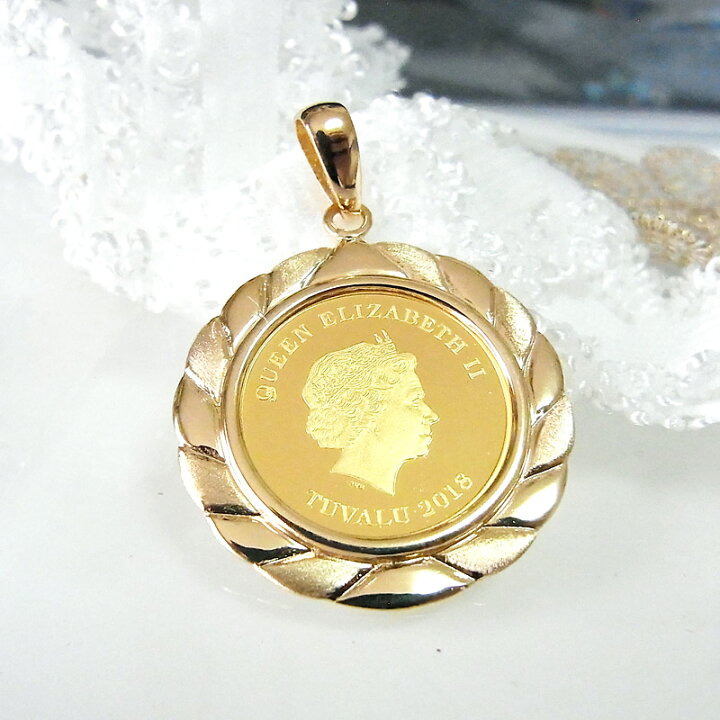 楽天市場】K24/K18 コイン ペンダント トップ：ホース×エリザベス(1/10  