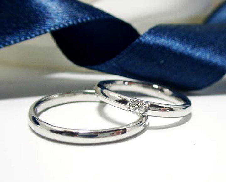楽天市場】【結婚指輪：ペア価格】Pt900ダイヤモンド(有／無)リング2 