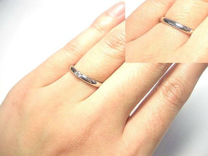 楽天市場】【結婚指輪：ペア価格】Pt900ダイヤモンド(有／無)リング2 
