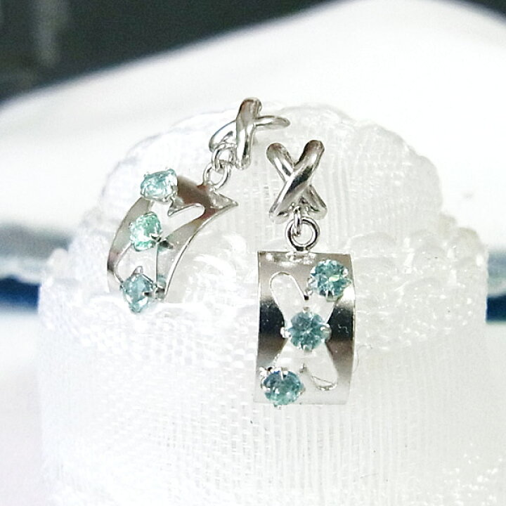 楽天市場】K14WG 個性的 ブルーグリーン アパタイト ピアス : Graceみわ