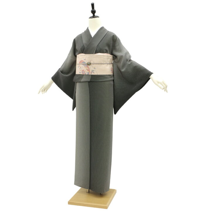 楽天市場】【中古】 小紋 着物 リサイクル 正絹 袷 黒地 ドット 水玉 