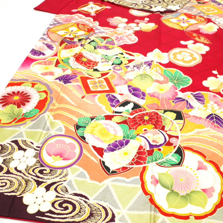 楽天市場】【中古】 振袖 リサイクル着物 正絹 袷 金駒刺繍 金彩加工  