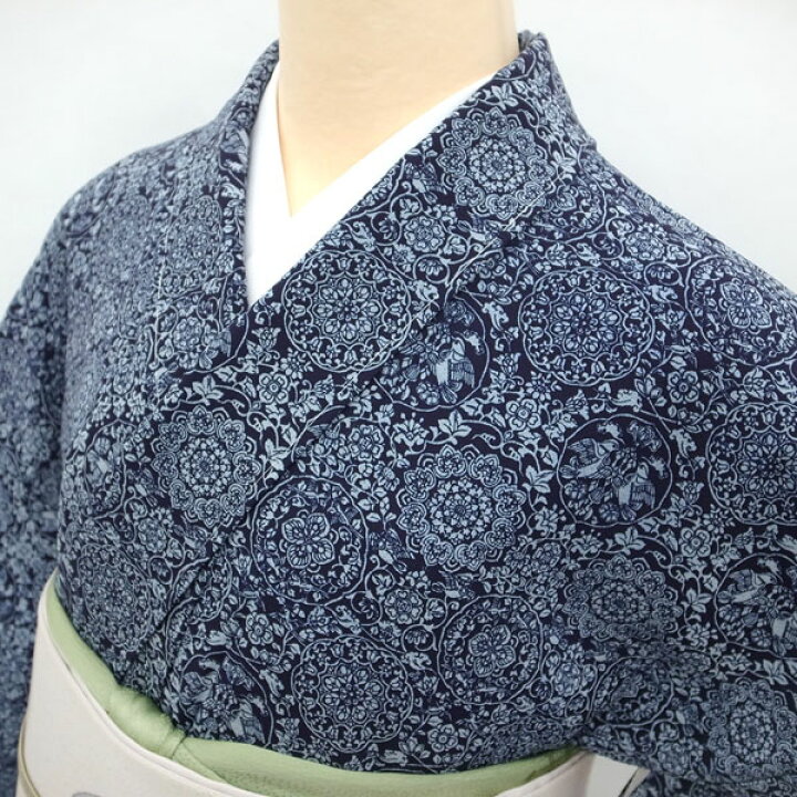 楽天市場】【新古品】小紋 藍香房 江戸の藍 天然灰汁 大澤石雄 華文 