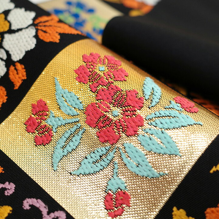 楽天市場】【新古品】 龍村美術織物 本袋帯 たつむら 花卉文 正絹 金箔  