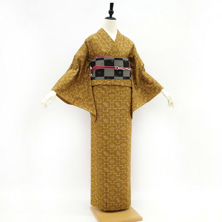 楽天市場】【新古品】 本場琉球かすり 紬 着物 未使用 正絹 袷 沖縄県  