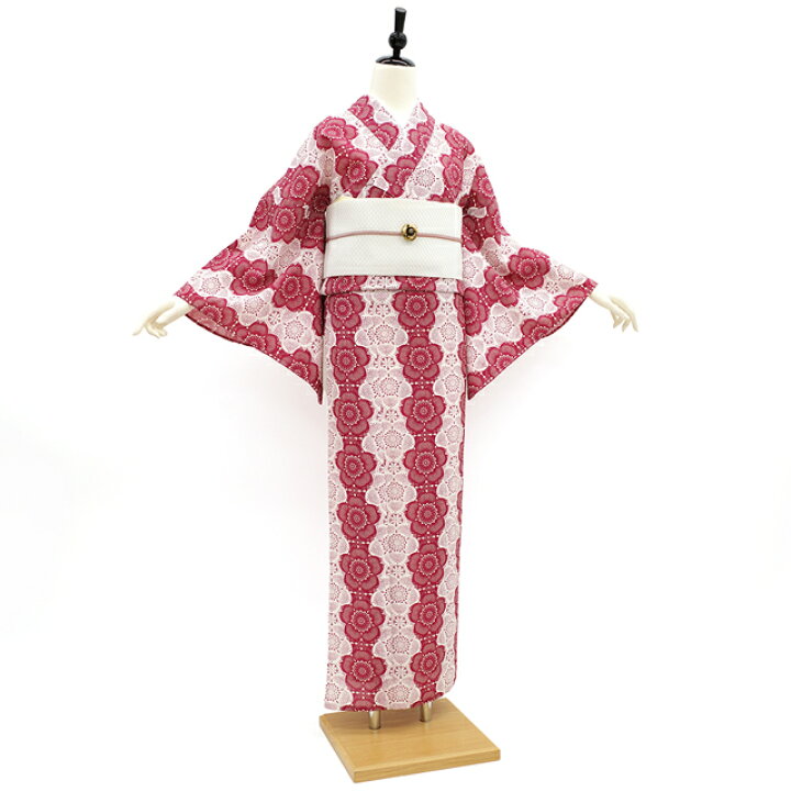 楽天市場】【新古品】 夏物 小紋 単衣 着物 撫松庵 ポリエステル  