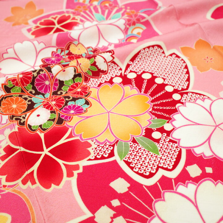 楽天市場】【新古品】 訪問着 着物 正絹 袷 フォーマル ピンク 桜 