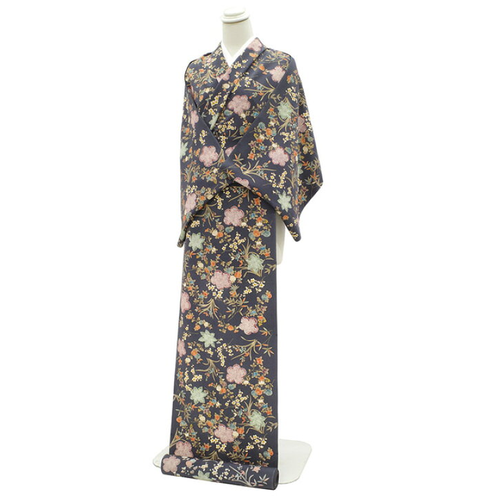 楽天市場】【新古品】 小紋 着物 反物 正絹 着尺 手染め 浜ちりめん 