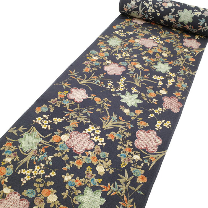 楽天市場】【新古品】 小紋 着物 反物 正絹 着尺 手染め 浜ちりめん 
