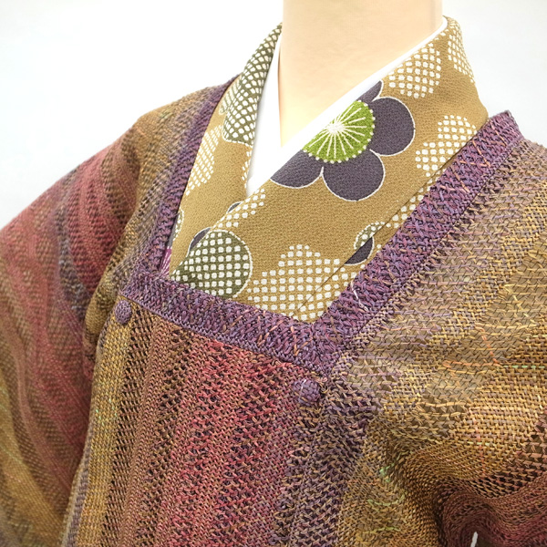 楽天市場】【中古】 道行コート 袷 正絹 絹 組織 つずら織 ぼかし 紫 