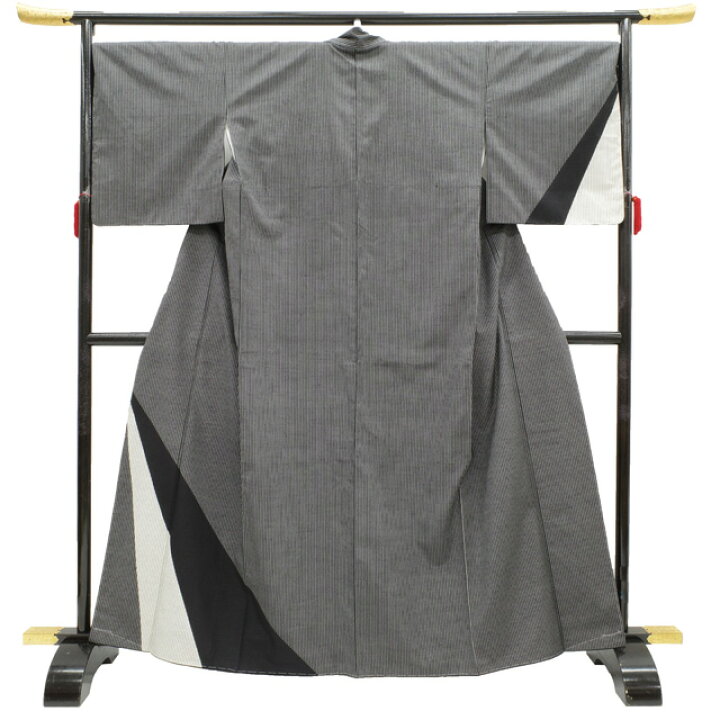 楽天市場】【新古品】 訪問着 着物 紬 未使用 正絹 袷 十日町 黒地 
