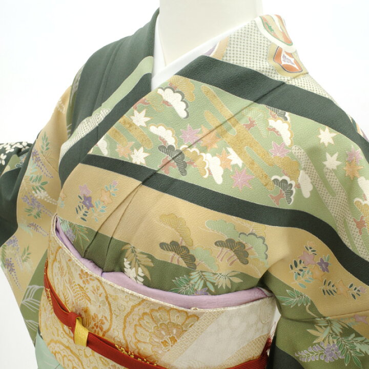 楽天市場】【中古】 訪問着 リサイクル着物 十日町 吉澤の友禅 正絹 袷 
