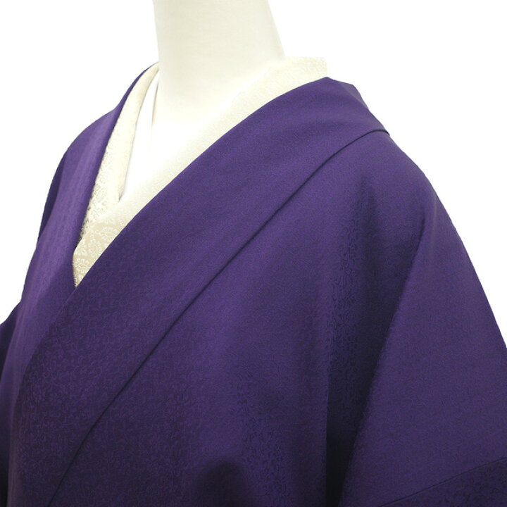 楽天市場】【新古品】 道中着 コート 未使用 正絹 袷 紫 地紋 花唐草 