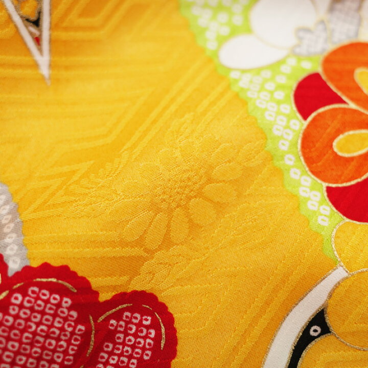 楽天市場】【中古】 振袖 リサイクル着物 正絹 袷 金銀彩加工 刺繍 