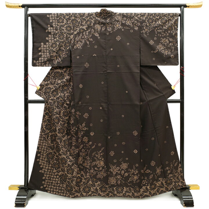 楽天市場】【新古品】 紬 訪問着 着物 正絹 袷 作家物 金彩加工 手染め  