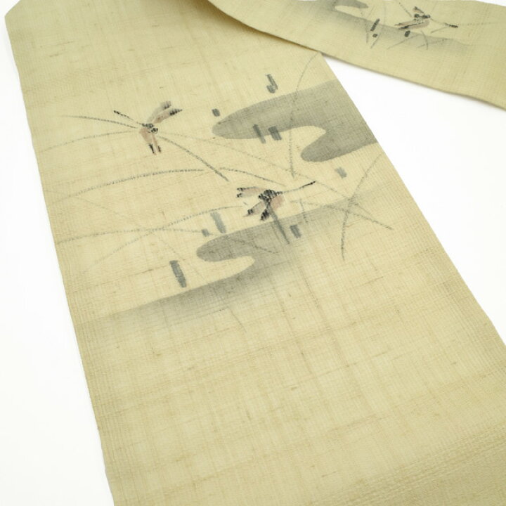 楽天市場】【新古品】夏物 名古屋帯 九寸 紗紬 正絹 手描き 作家物 
