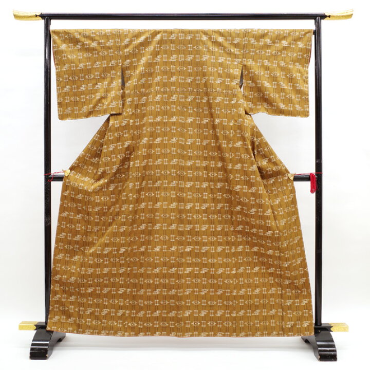 楽天市場】【新古品】 すごい値！ 紬 着物 袷 未使用 十日町 正絹 黄 