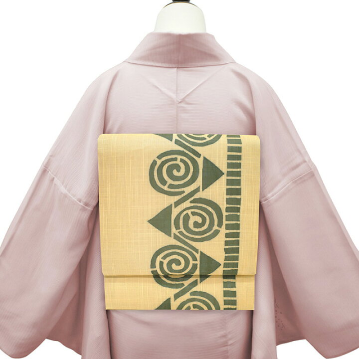 楽天市場】【新古品】 名古屋帯 夏物 九寸 未使用 麻 型染め 手染め 