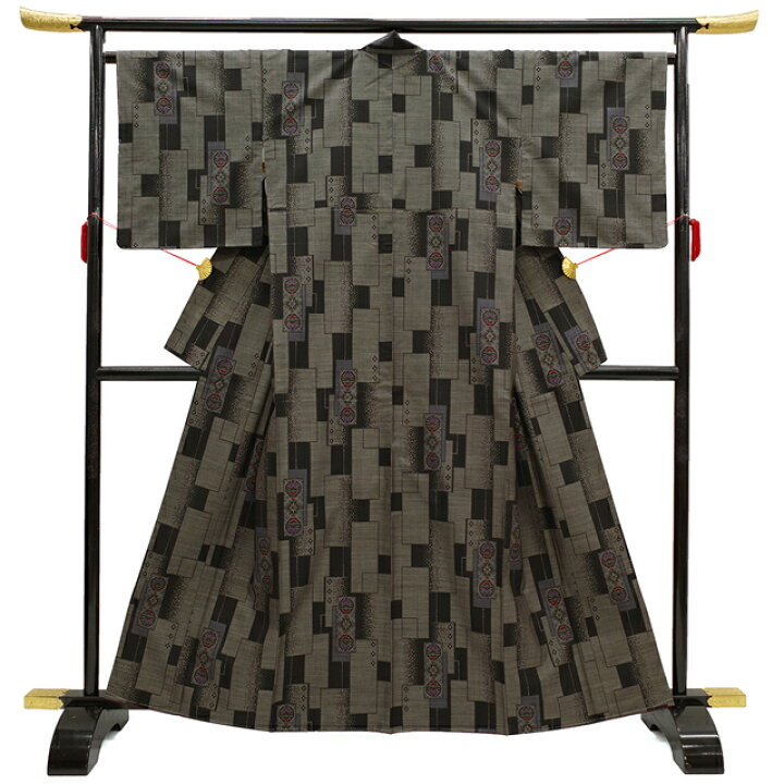 楽天市場】【新古品】 本場大島紬 着物 大島紬 正絹 袷 泥染 7マルキ 