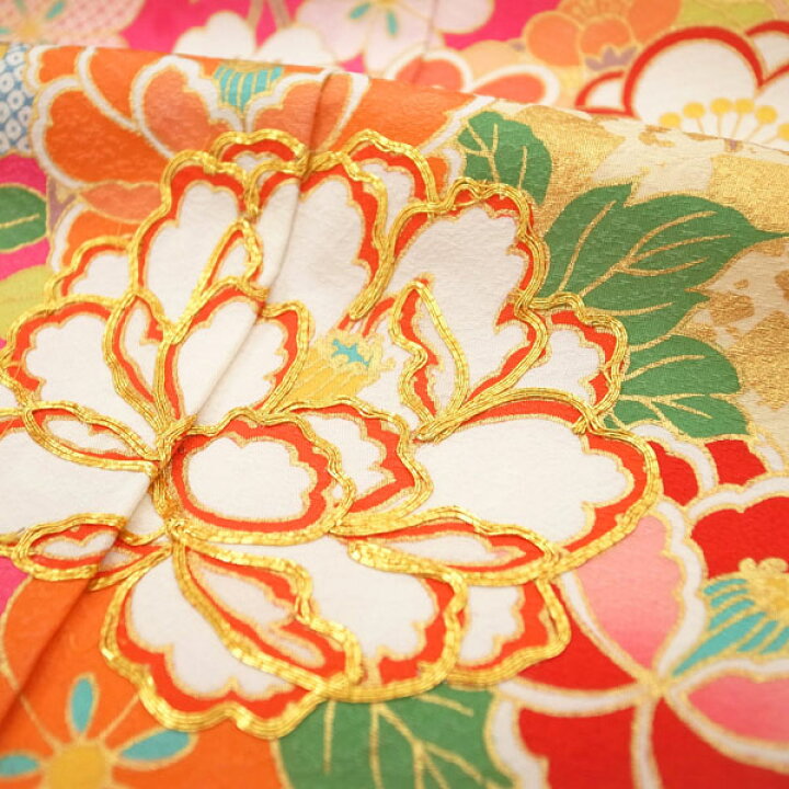 楽天市場】【中古】 最終売り切り超特価 振袖 袷 着物 金駒刺繍 金彩 