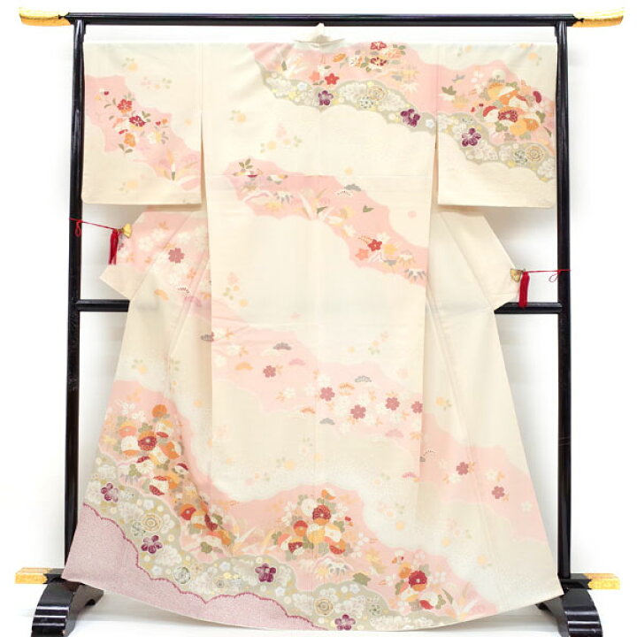 楽天市場】【新古品】 訪問着 着物 袷 JAPAN STYLE クリームベージュ  