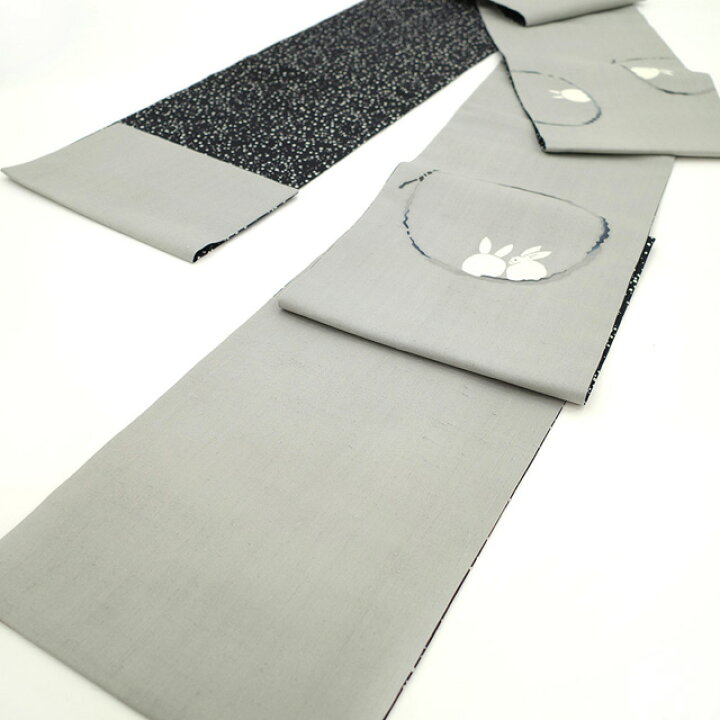 楽天市場】【新古品】 袋帯 未使用 正絹 紬 作家物 落款 手染め グレー 