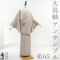 本場 大島 紬（カラーベージュ）（着物｜和服）：レディース 